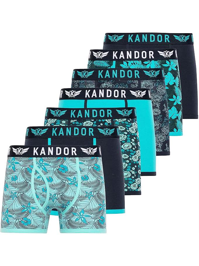 Men's Florid Boxers 7pk Turquoise