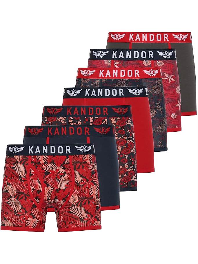 Men's Florid Boxers 7pk Red