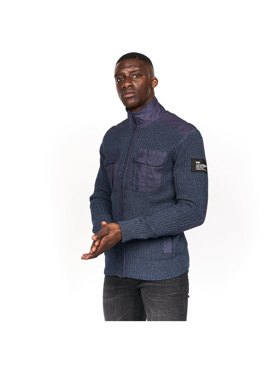 Mens Palax Knit Navy Marl