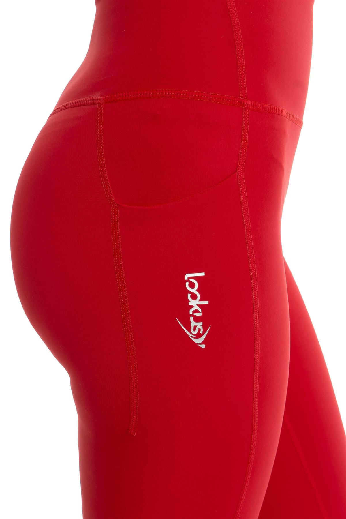 Arya  Pocket Leggings Red