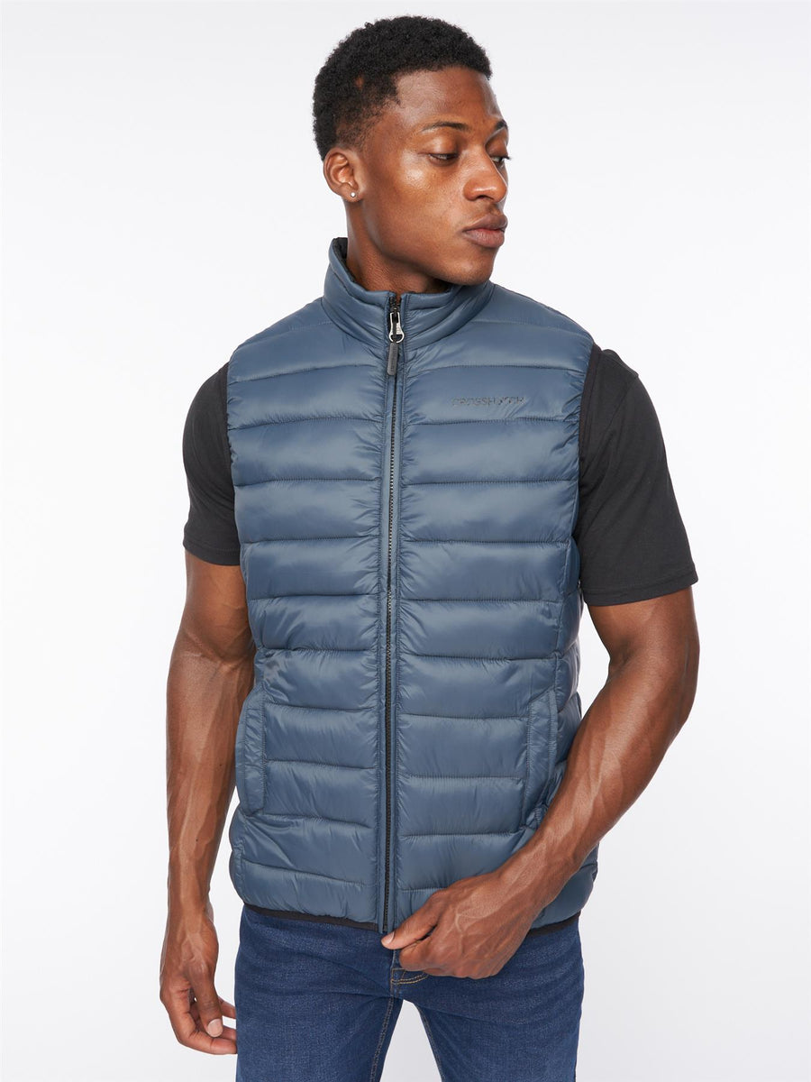 Mens Gattering Gilet Denim Blue