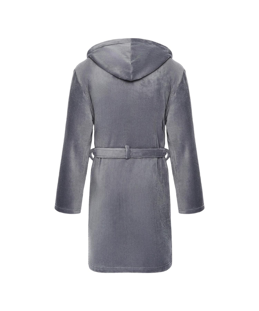 Backdraw Hooded Robe Grey Marl