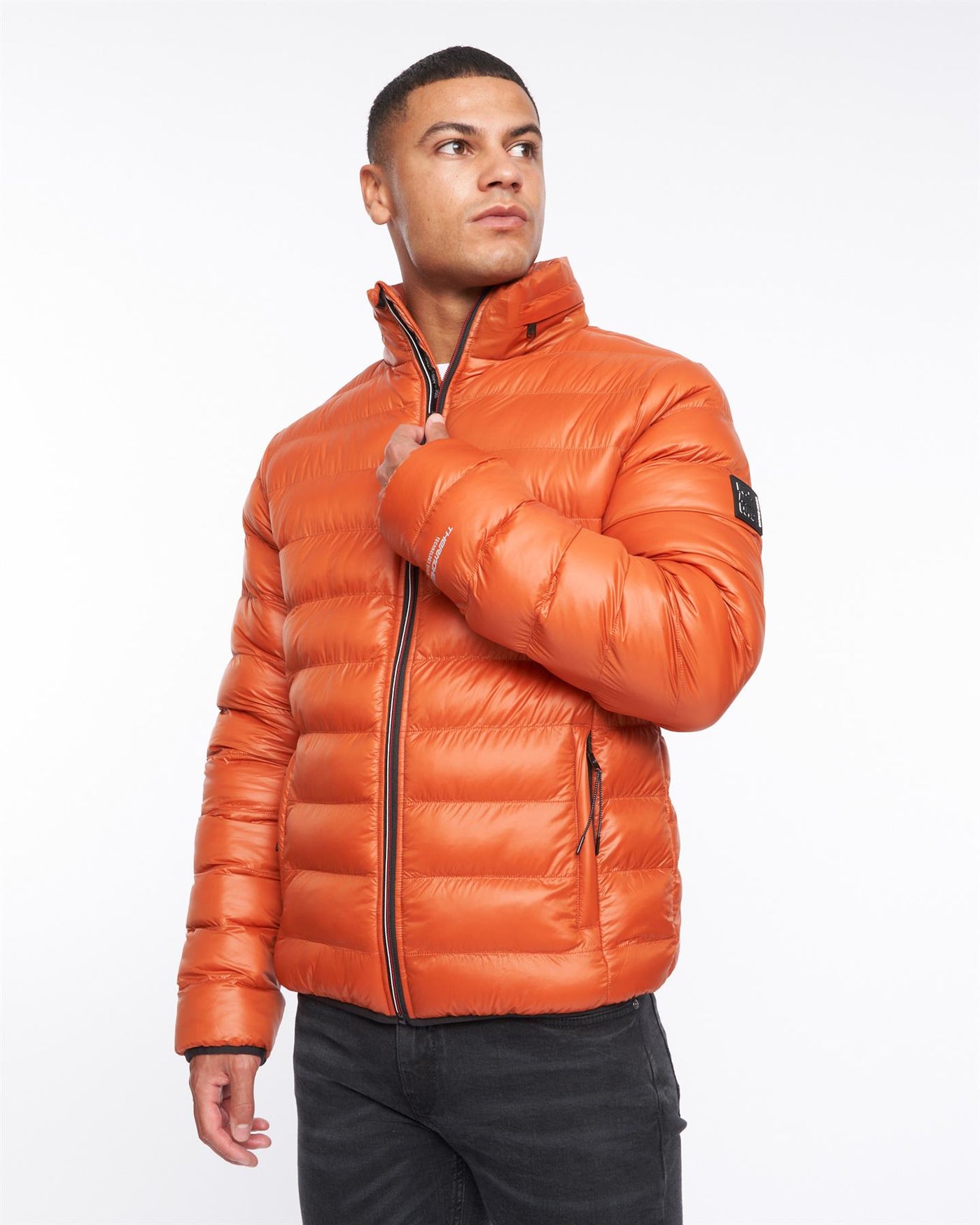 Mens Shemmy Two Quilted Jacket Orange