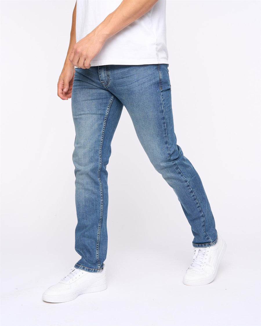 Mens Abingdon Slim Fit Jeans Mid Wash