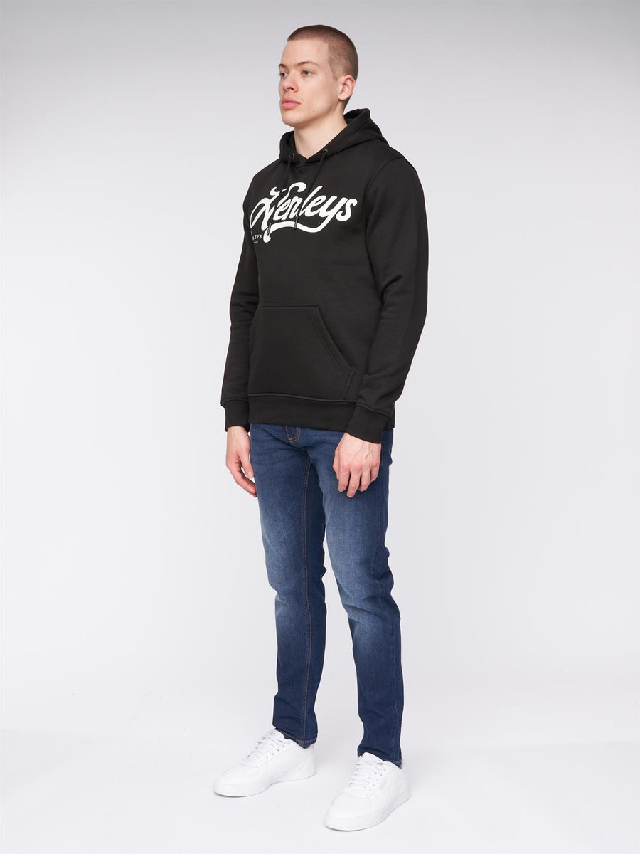 Mens Scripthen Hoodie Black