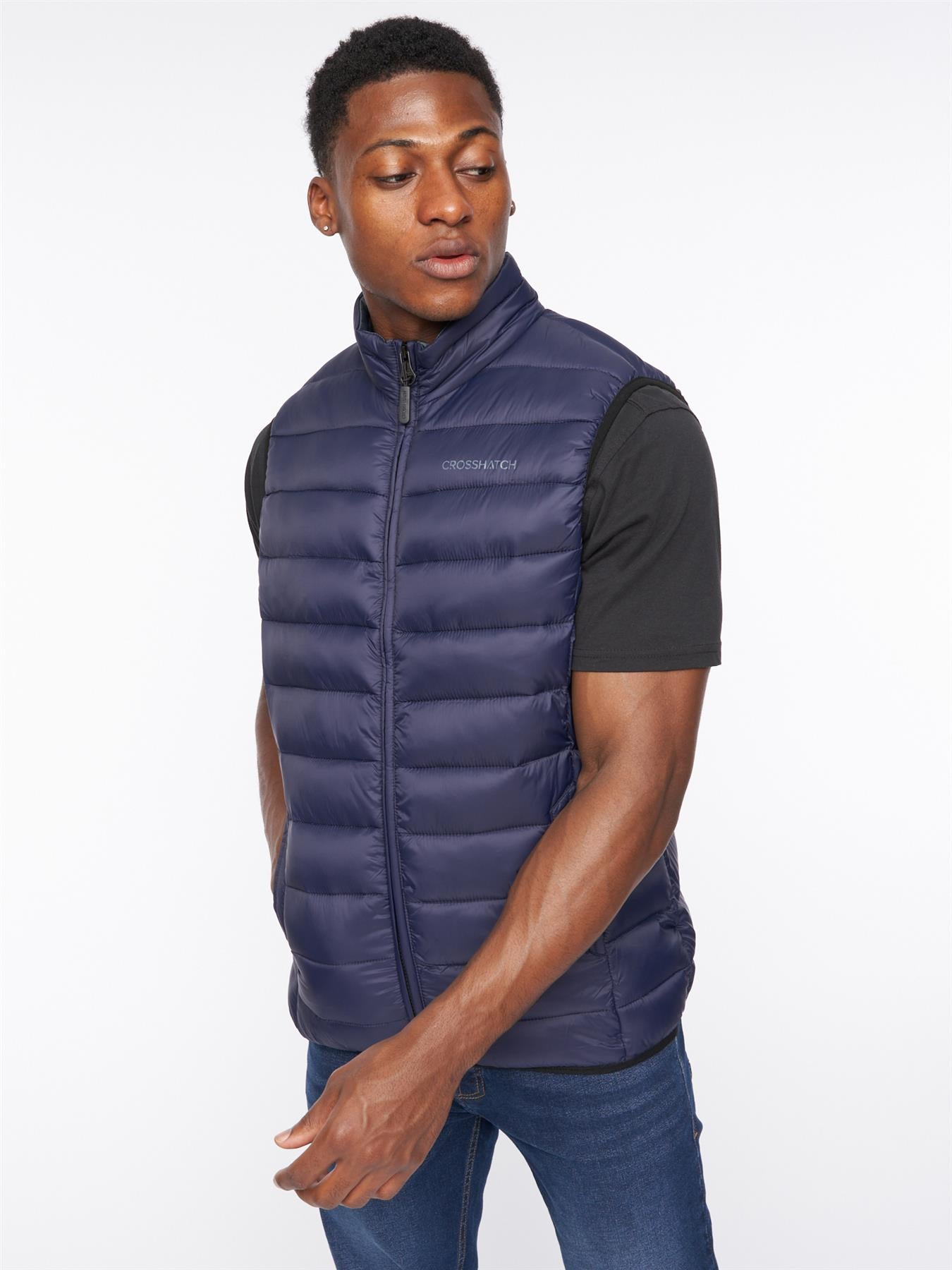 Mens Gattering Gilet Navy