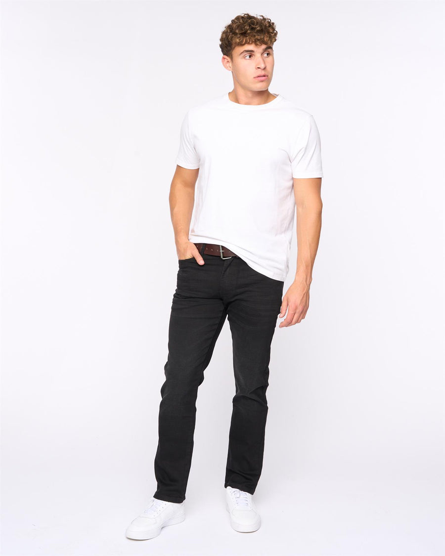 Mens Newbury Straight Fit Jeans Black Wash