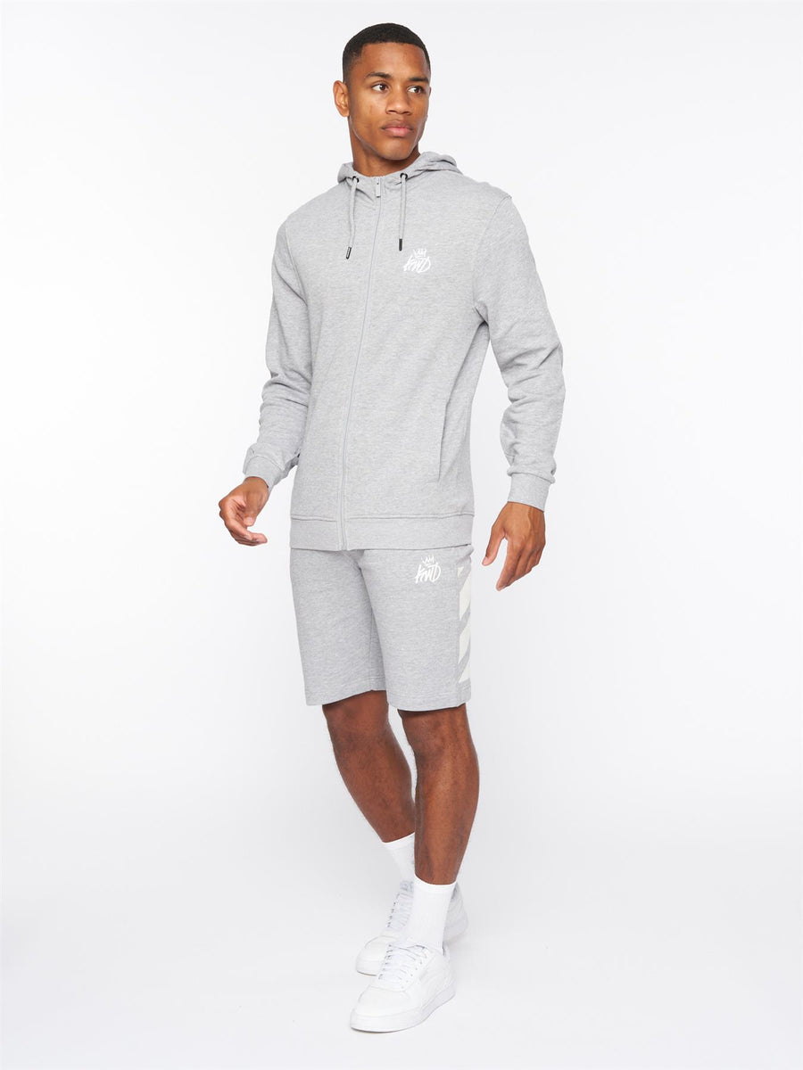 Coby Zip Thru Hoody Grey Marl