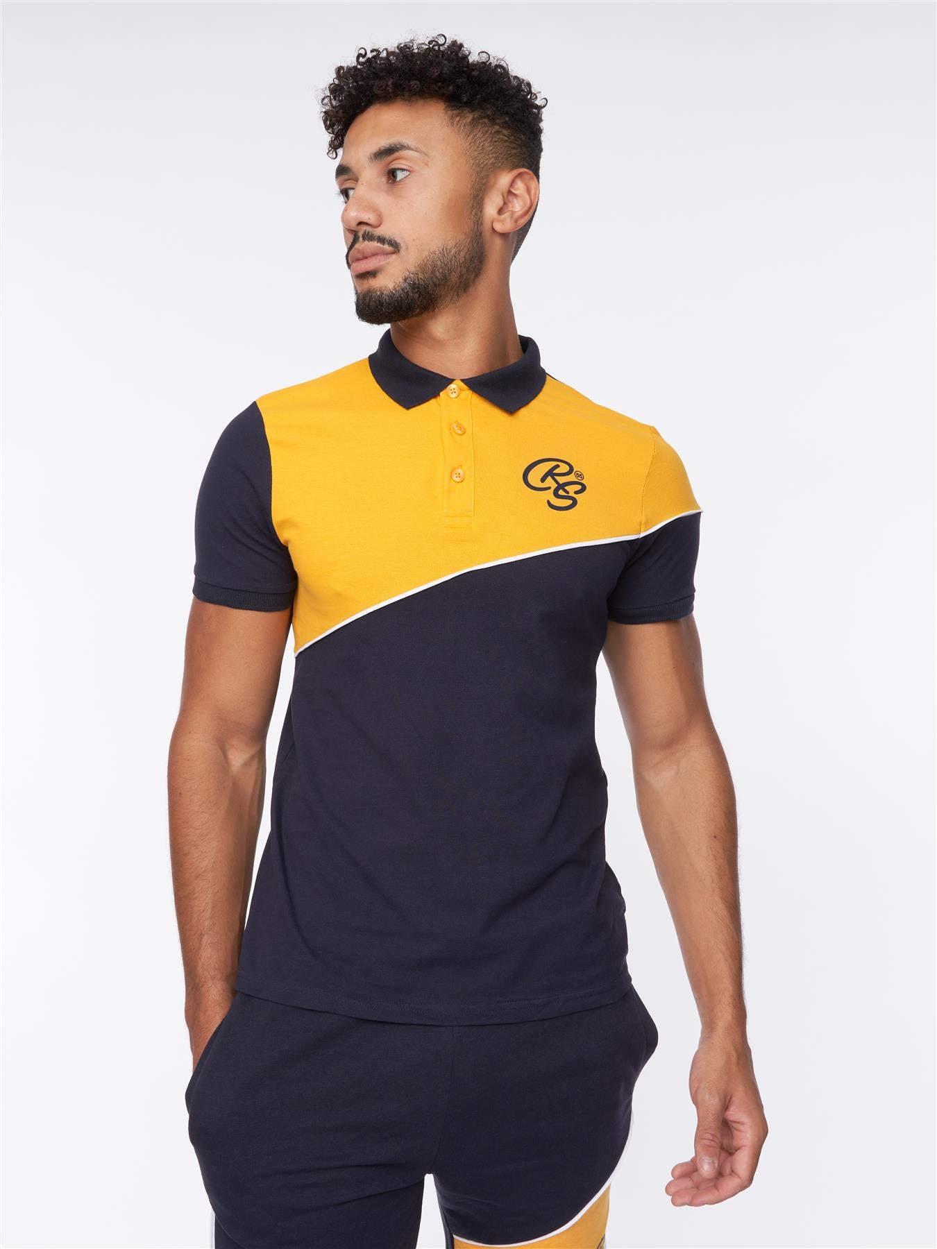 Ventamoore Polo/Shorts Set Navy/Yellow