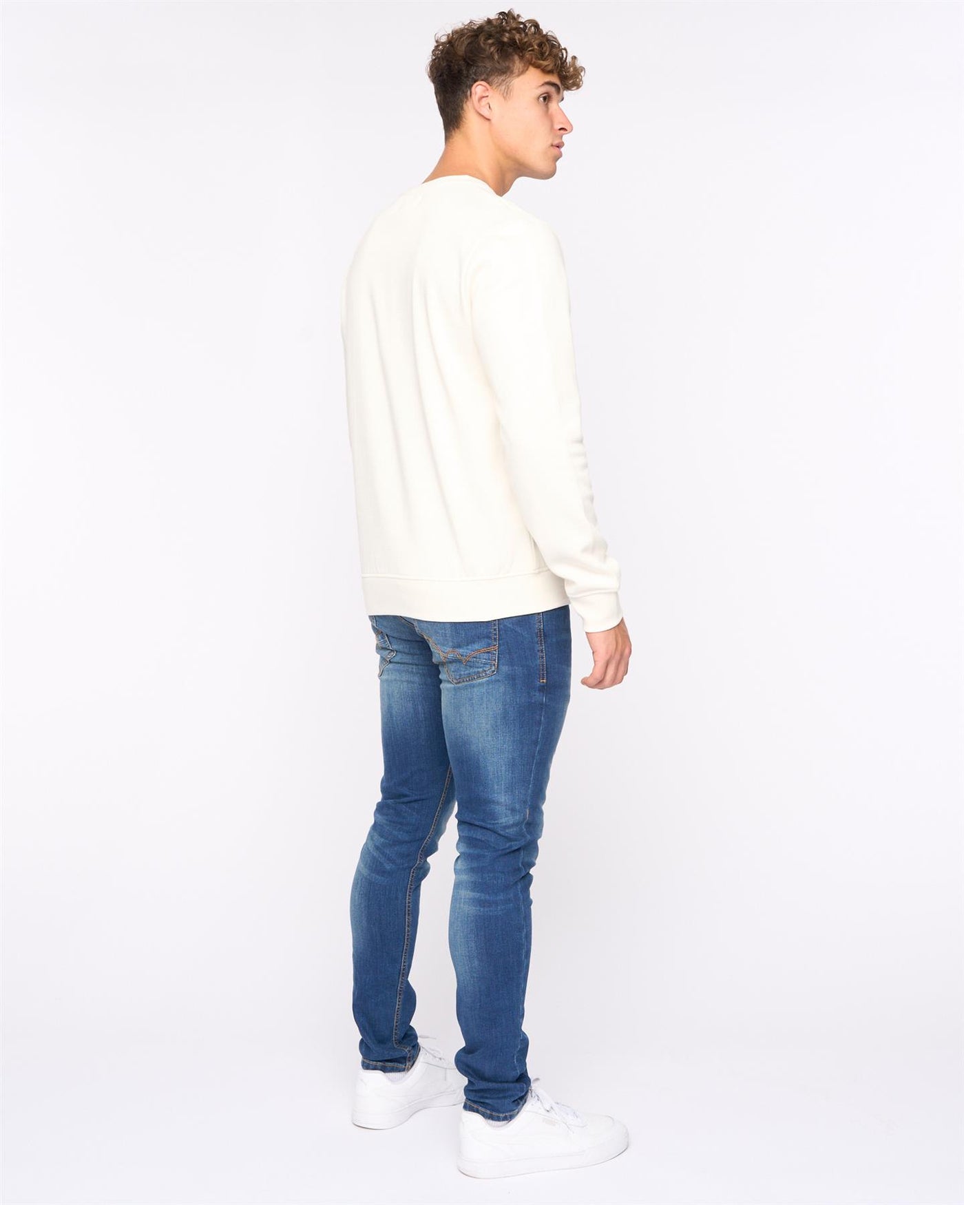 Mens Yardley Crew Sweat Off White