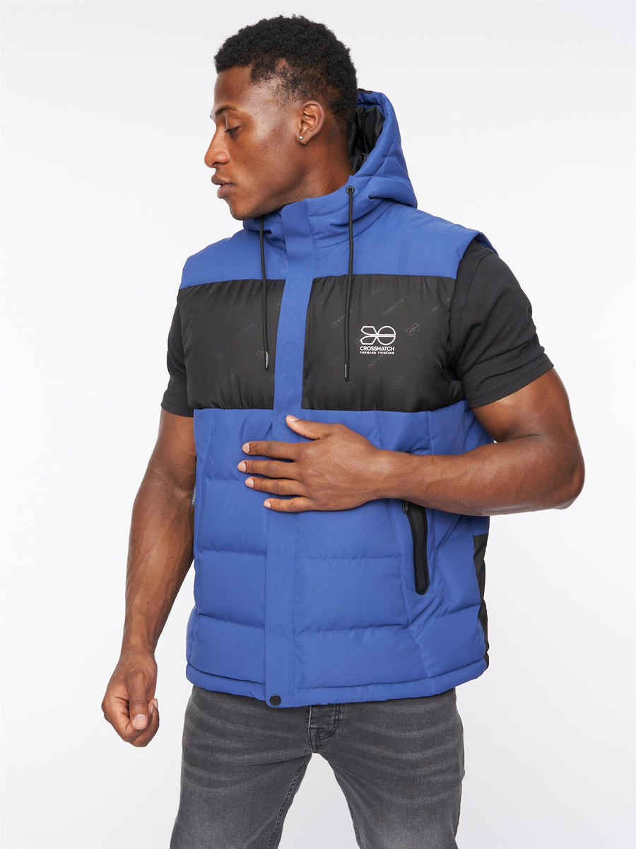 Mens Kremlins Embossed Gilet Blue