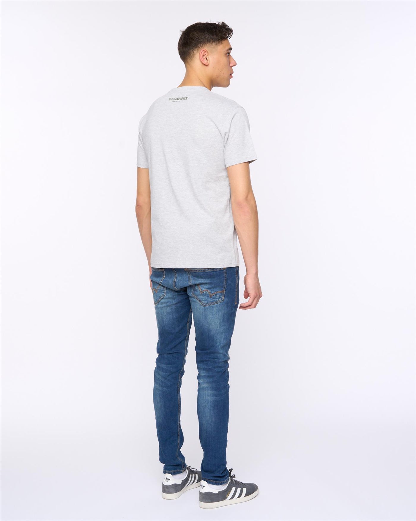 Mens Deecee T-Shirt Grey Marl