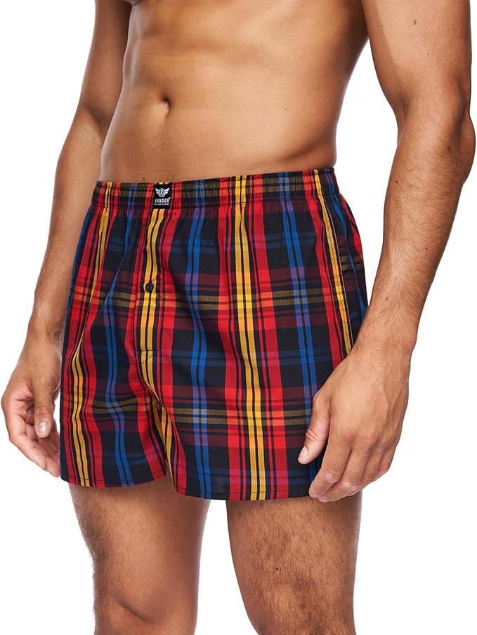 Men's Hexster Woven Boxers 6pk Assorted Check