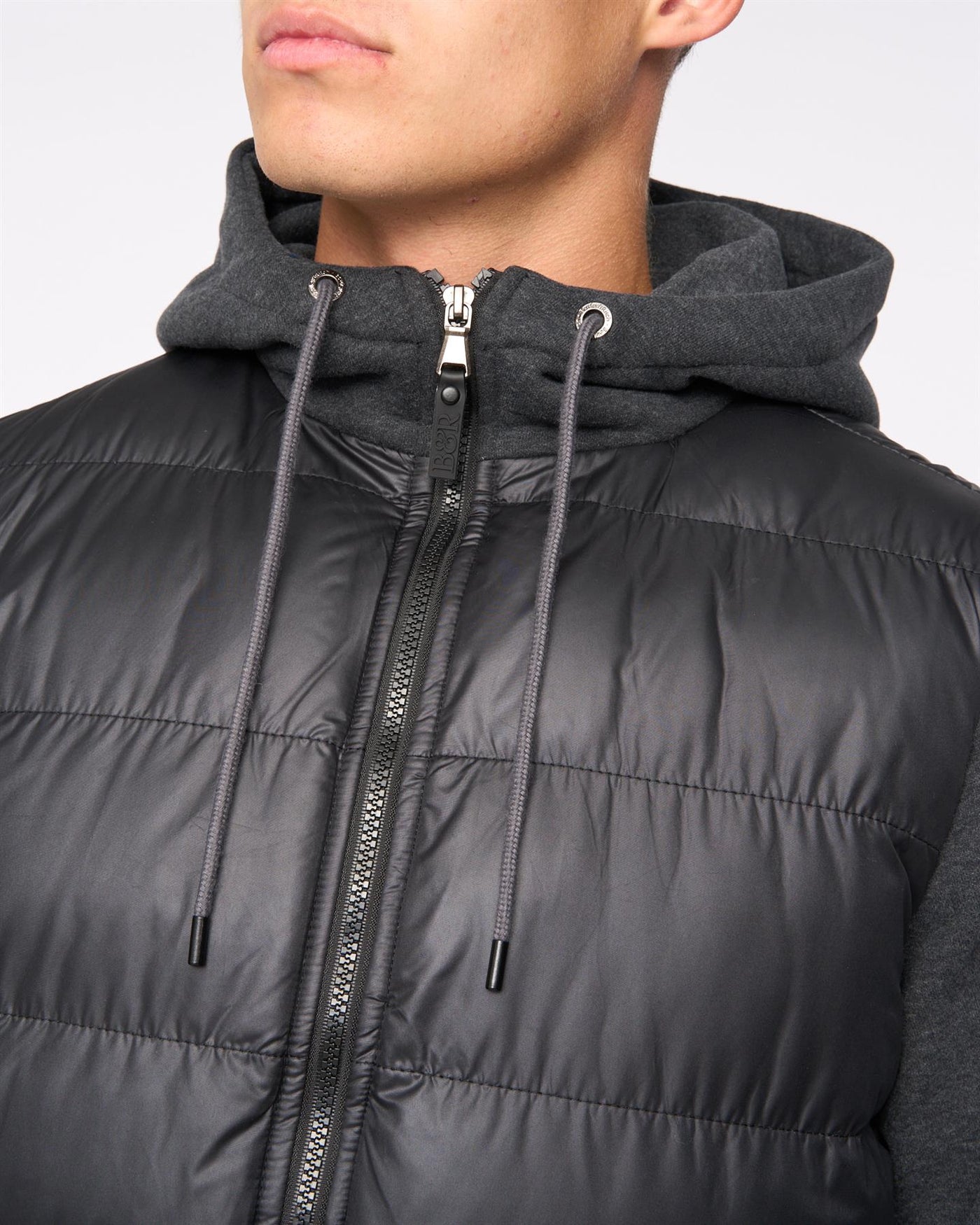 Mens  Brookes Jersey Puffer Jacket Black