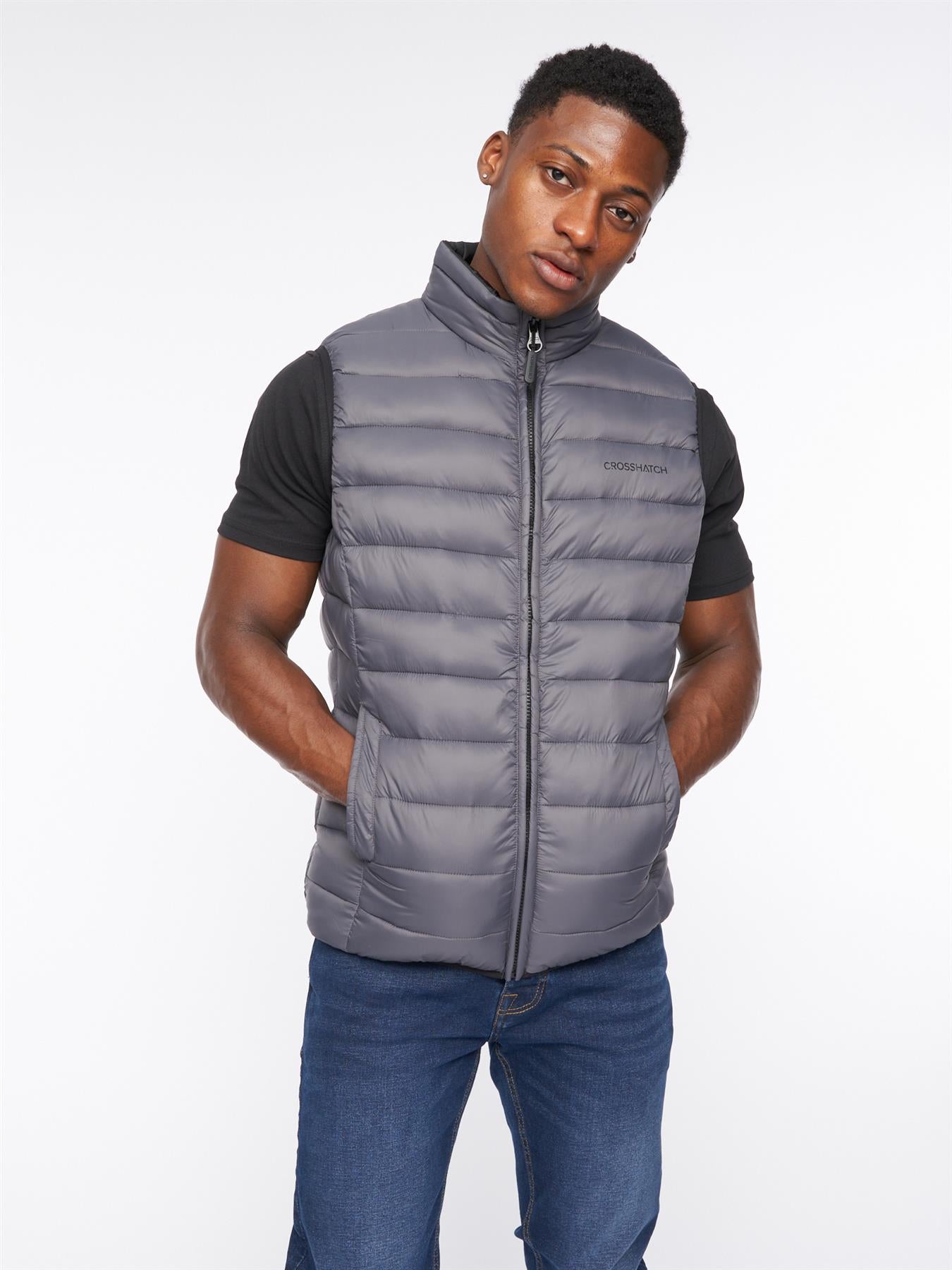 Mens Gattering Gilet Charcoal