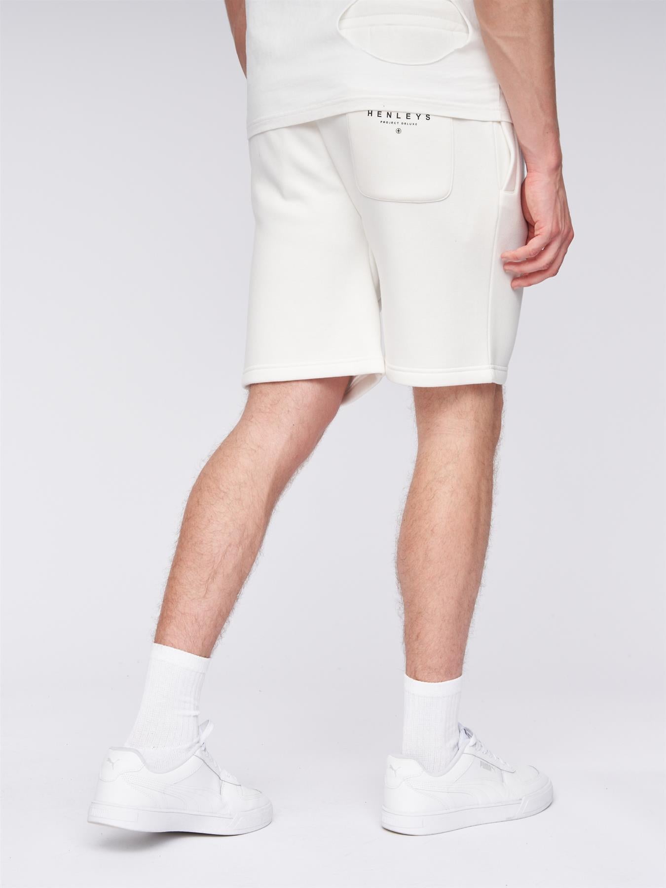 Mens Aitchen Jog Shorts Off White