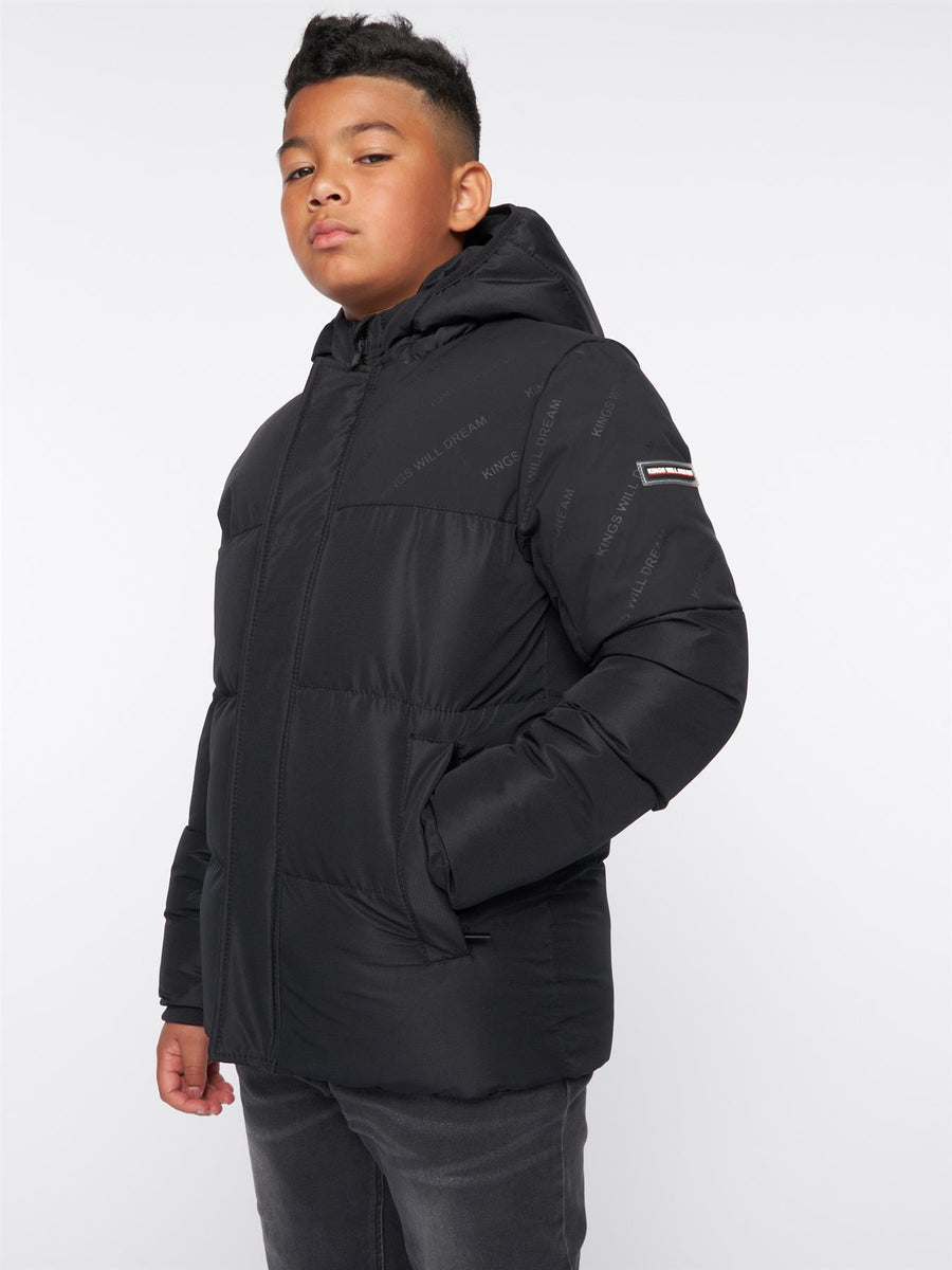 Nate Short Puffer Jacket Jet Black