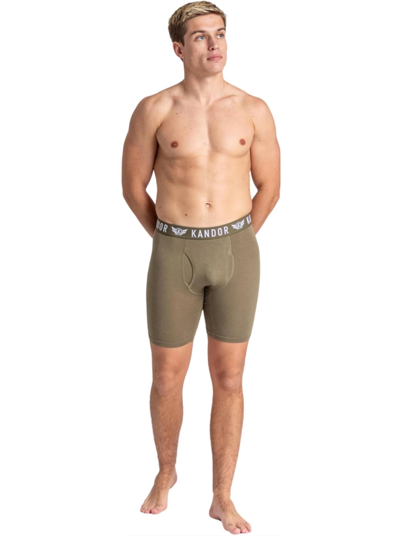 Men's Bambuso Boxers 3pk Olive/Red