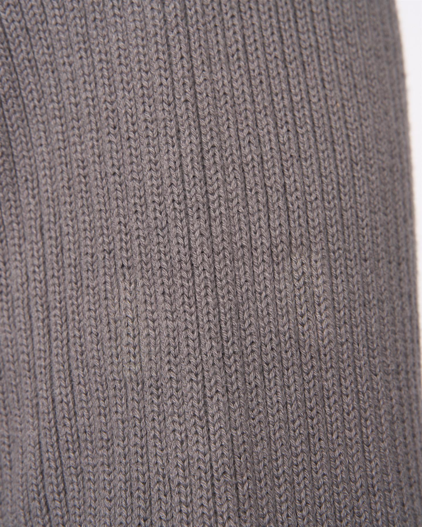 Mens Havaline 1/4 Zip Knit Charcoal Grey