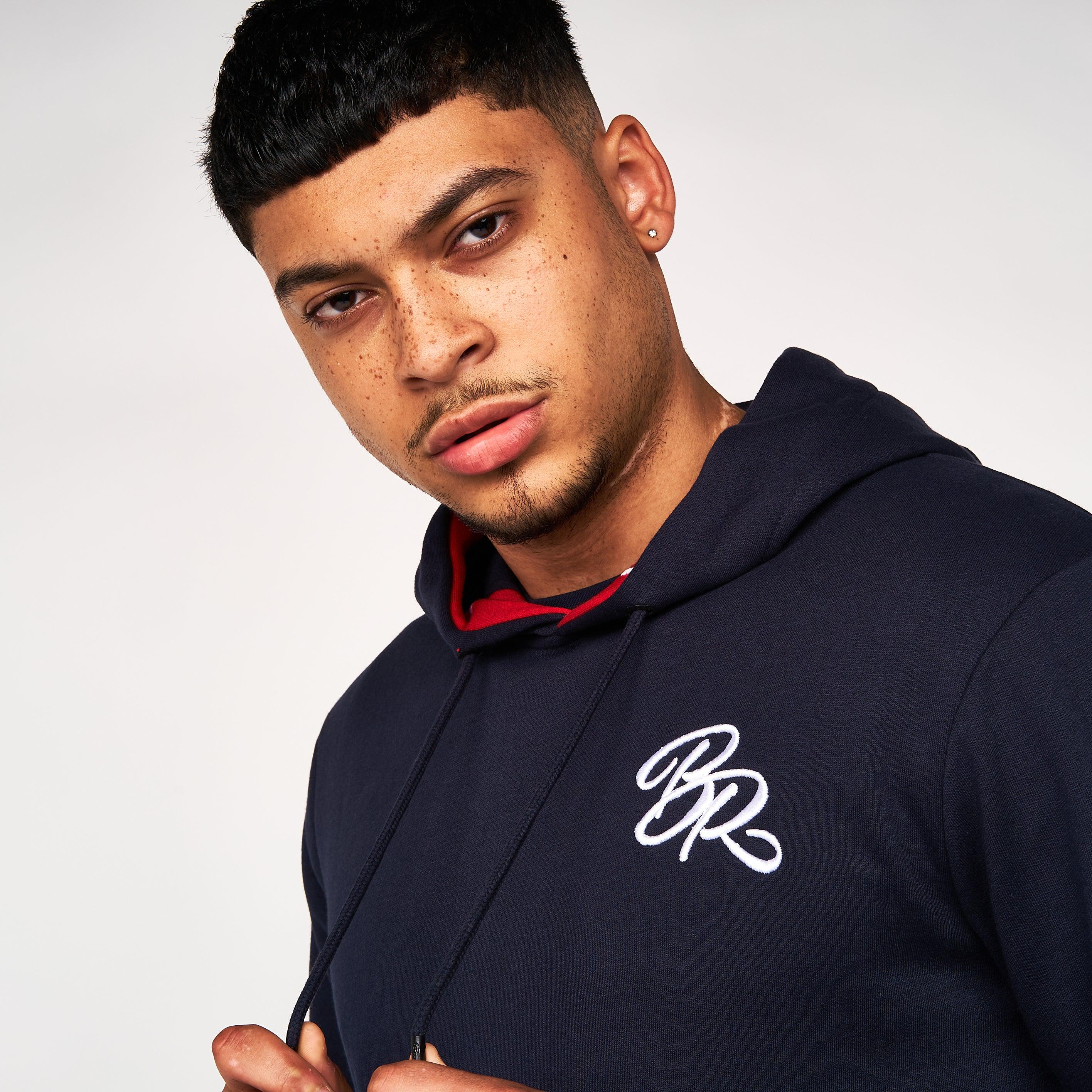 Born Rich Mens Fontaine Hoodie Navy