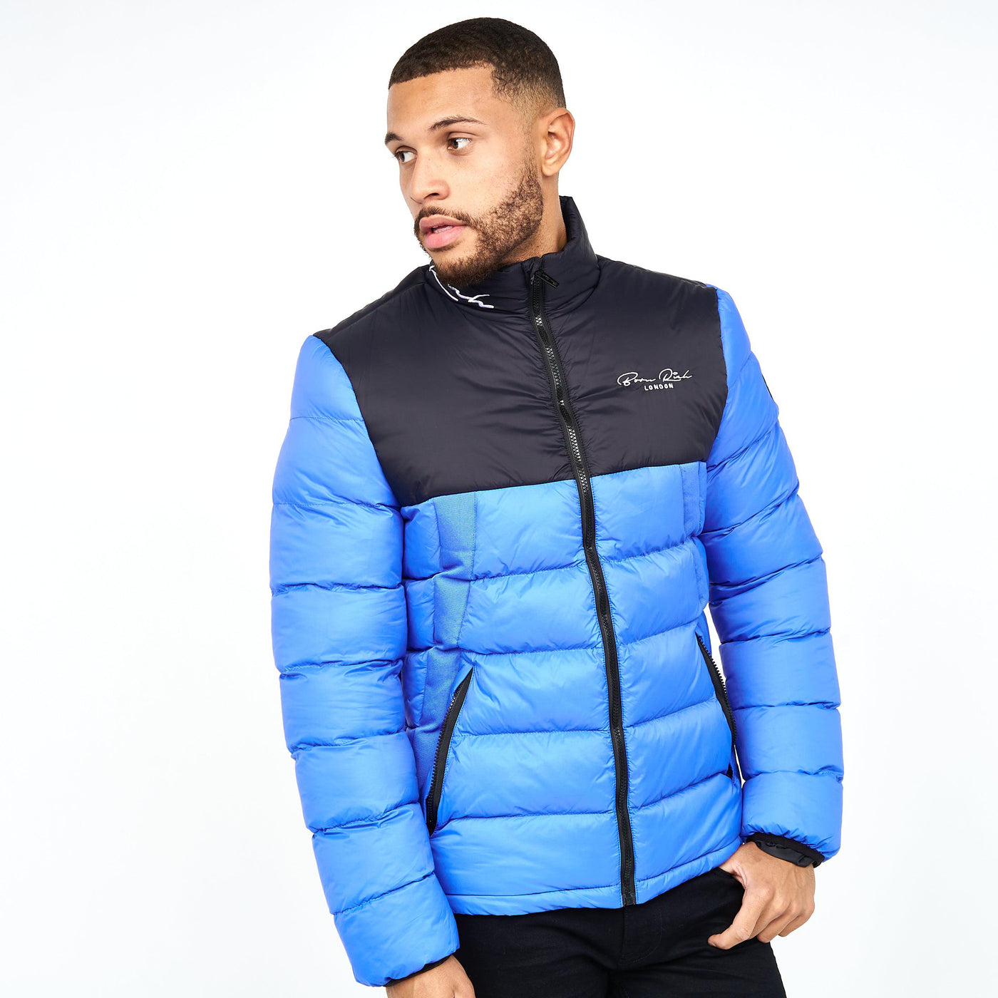 Born Rich Mens Lyden Puffa Jacket Azure