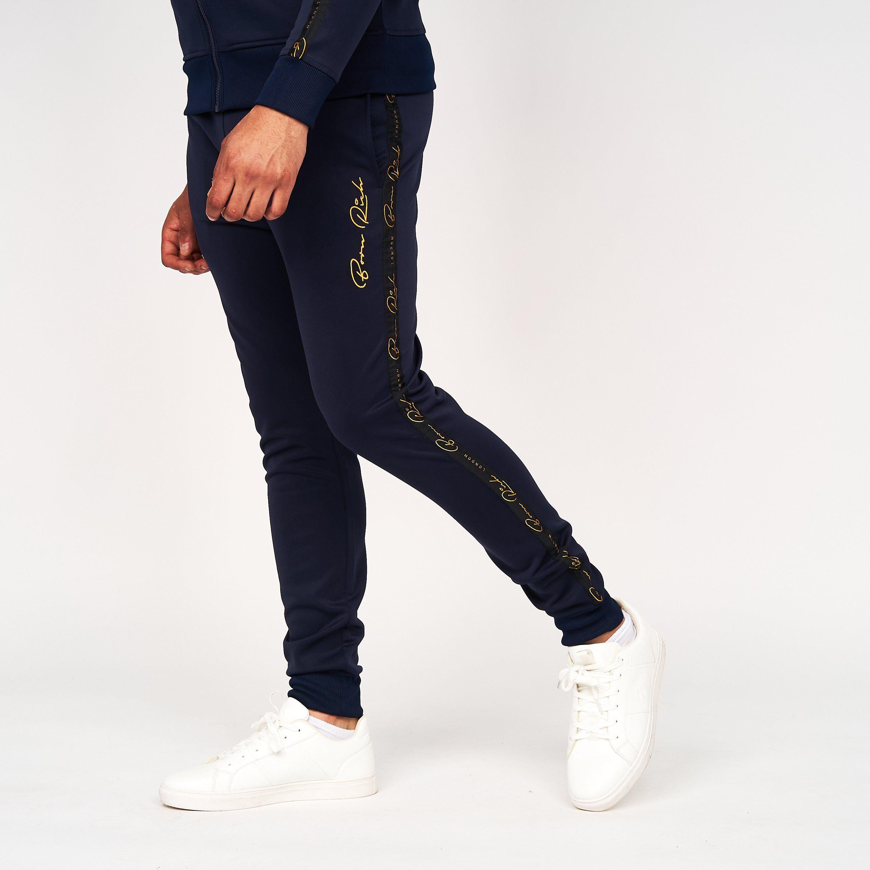 Born Rich Mens Daprela Trackpants Sky Captain