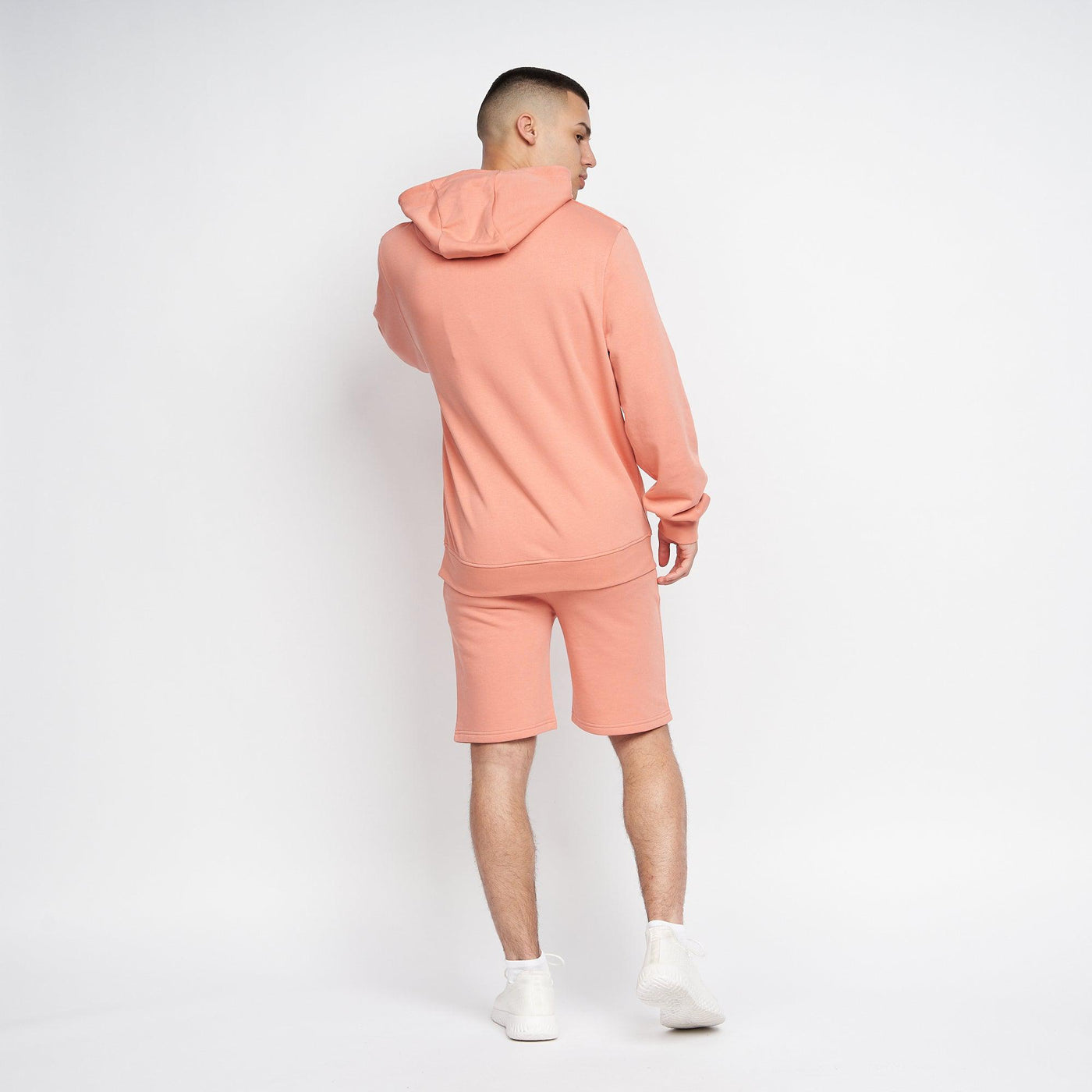 Crosshatch Mens Emmson Hoodie Coral