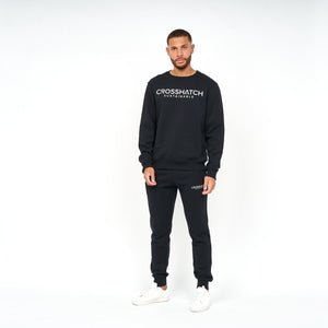 Duck and Cover - Mens 'MELBRAY' Crew Sweat & Jogger Set - Charcoal