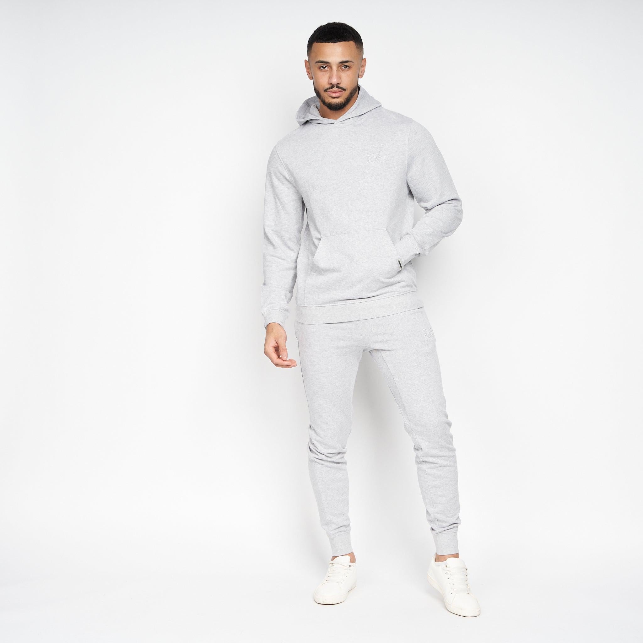 Crosshatch Mens Emmon Hoodie/Jogger Set Grey Marl · Brand Corner