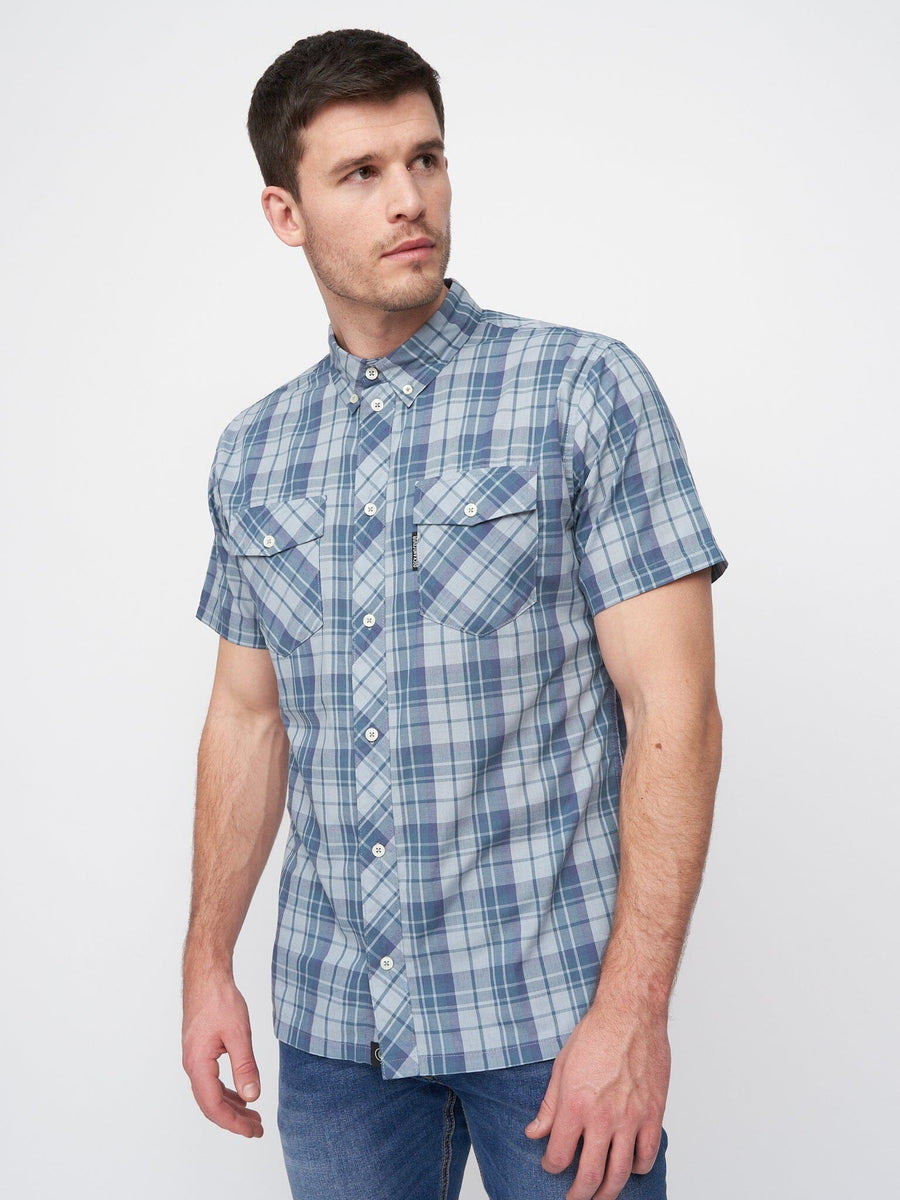 Femington Short Sleeve Shirt Blue Check