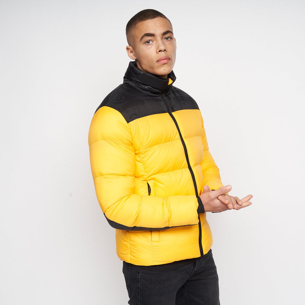 Duck and Cover Mens Synflax Puffer Jacket Yellow Brand Corner