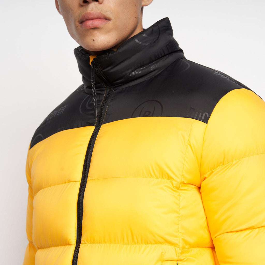 Men yellow puffer jacket sale