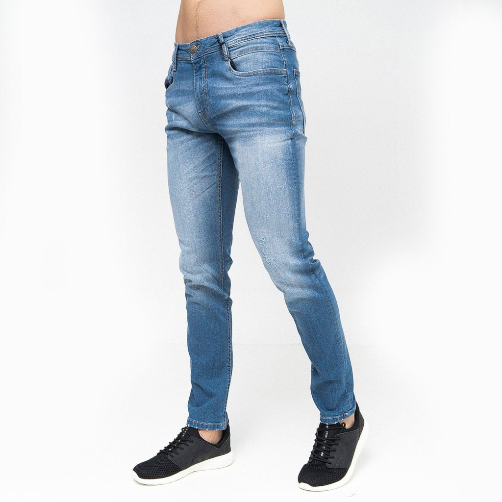 Light-Wash Slim Tapered Fit Jeans